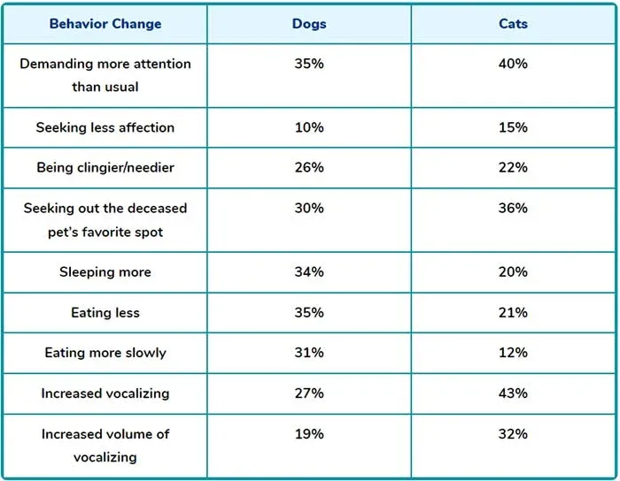 behaviors surviving pets