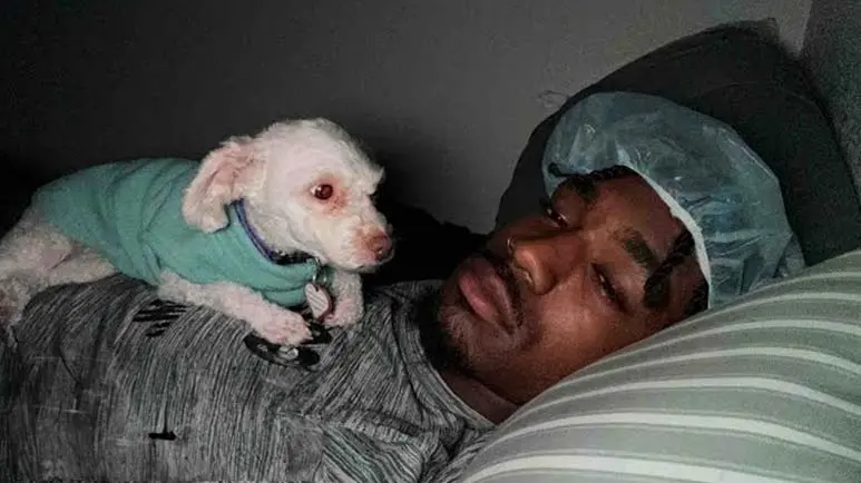 california football player found a dog while hiking